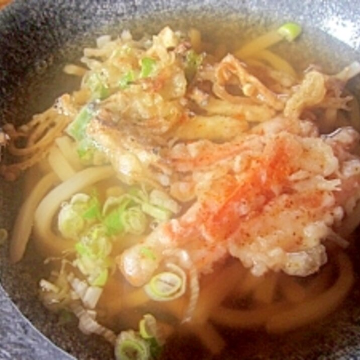 残り物利用で～天ぷらうどん